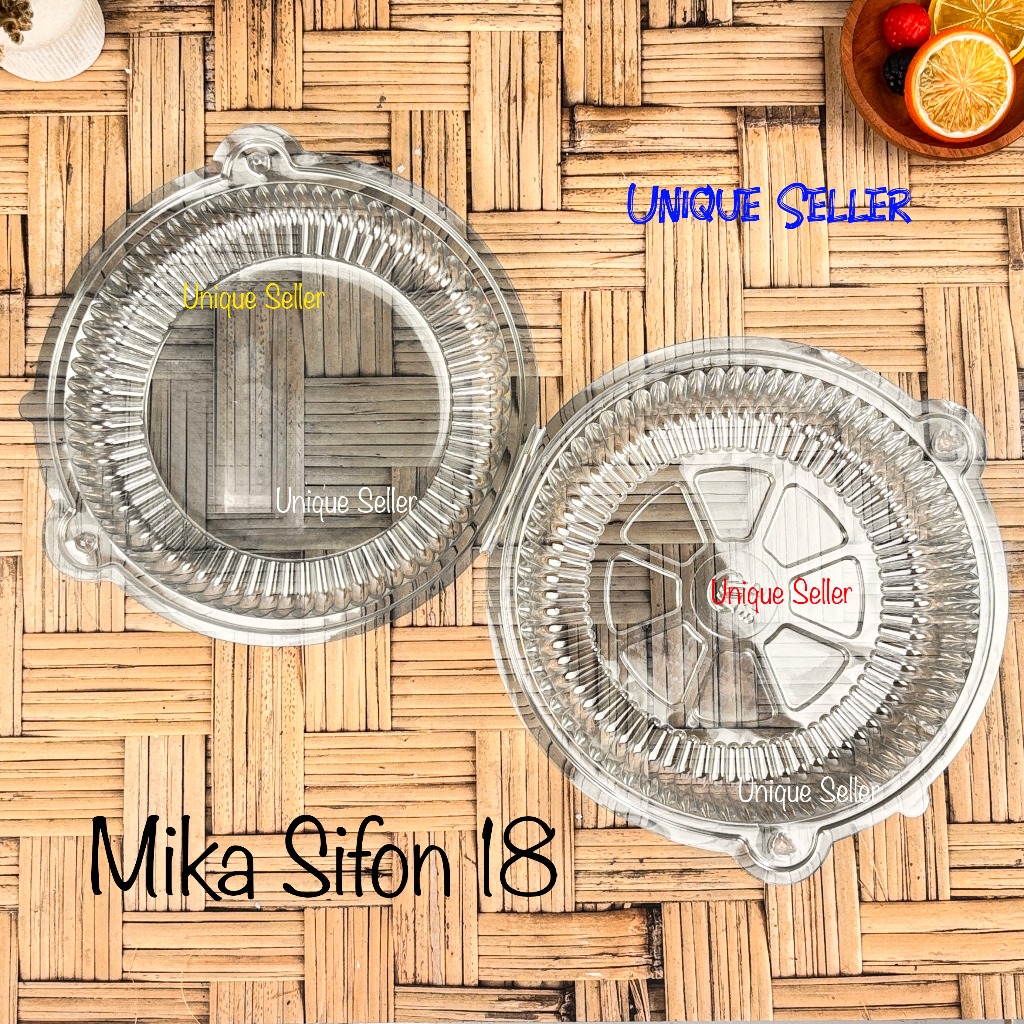 Miawmiaw_Id Mika Bolu Bulat Sifon 18 Cm Tinggi 8 Cm Per Pcs / Mika Sf 18 / Mika Bolu Bulat 18 Cm /