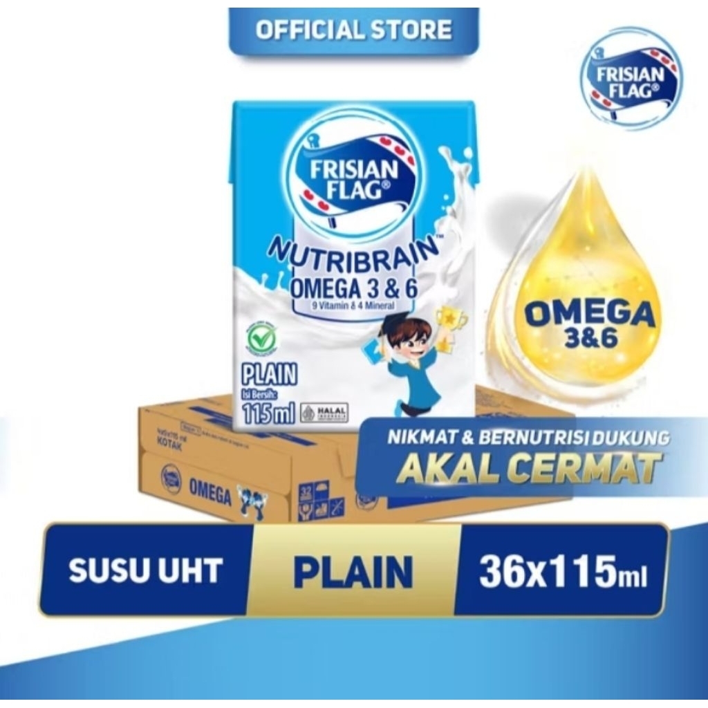 

Frisian Flag Omega Susu UHT Plain 36x115ml