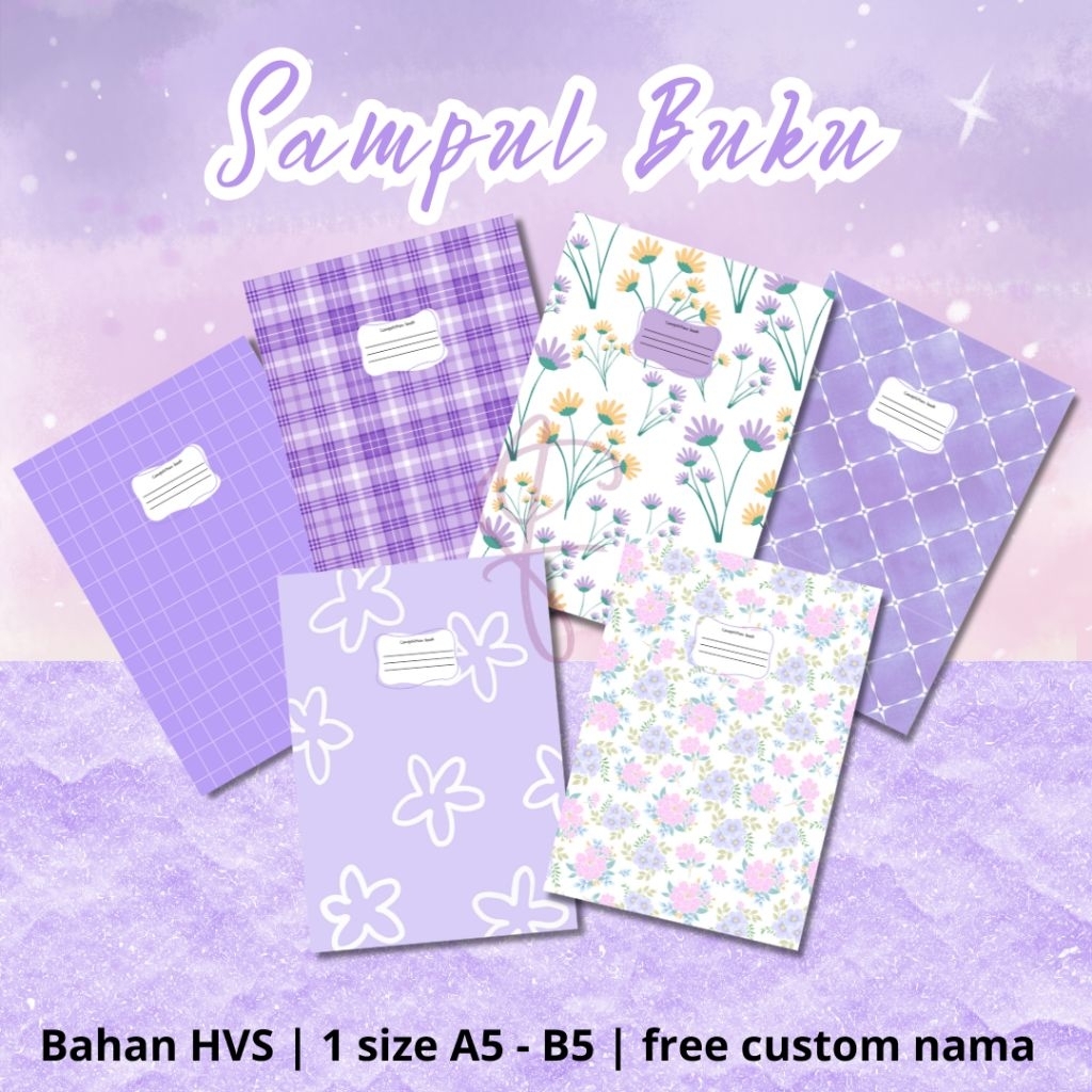 

[UNGU] Sampul Buku Aesthetic termurah | Bisa untuk buku ukuran A5 B5 bigbos sidu dll