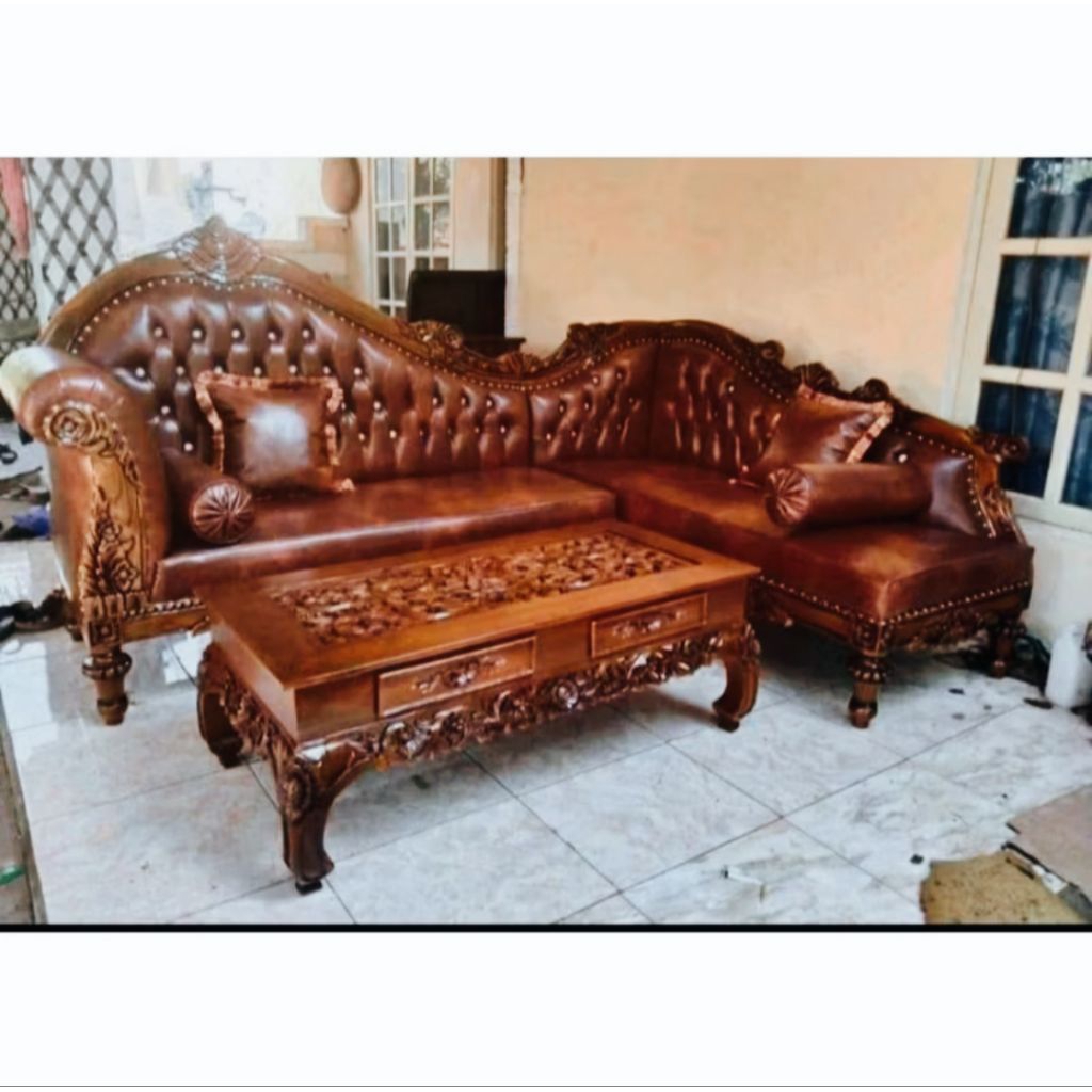 kursi tamu sudut jati/kursi sofa jati sudut