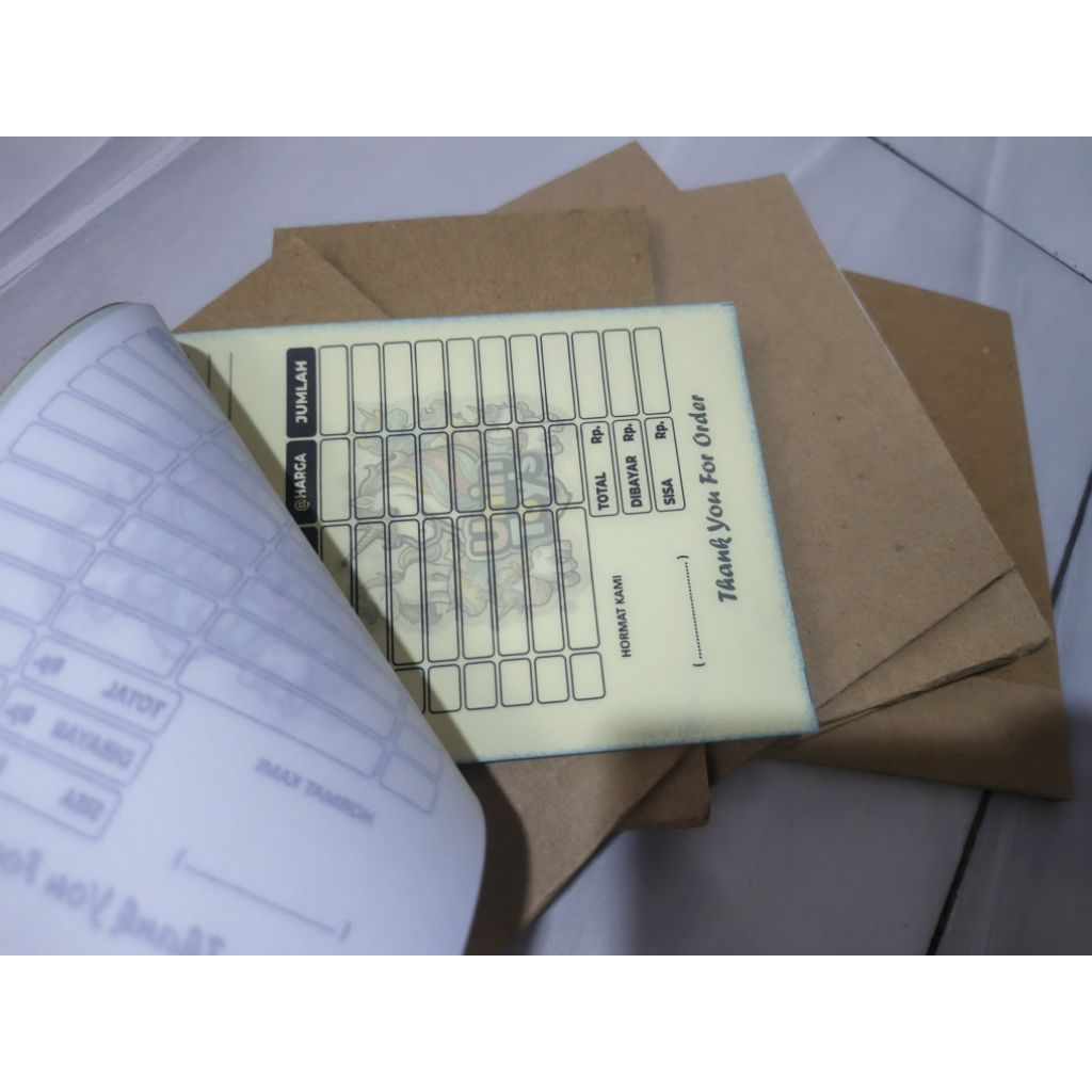 

NOTA CUSTOM BISA DESAIN SESUKA HATI (10PCS) untuk bukti pembayaran