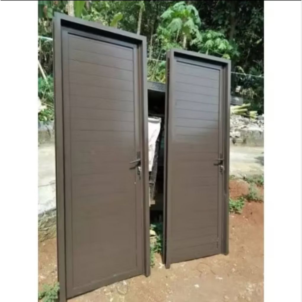 kusen pintu alumunium spandrel ukuran 90x200komplit free packing kayu