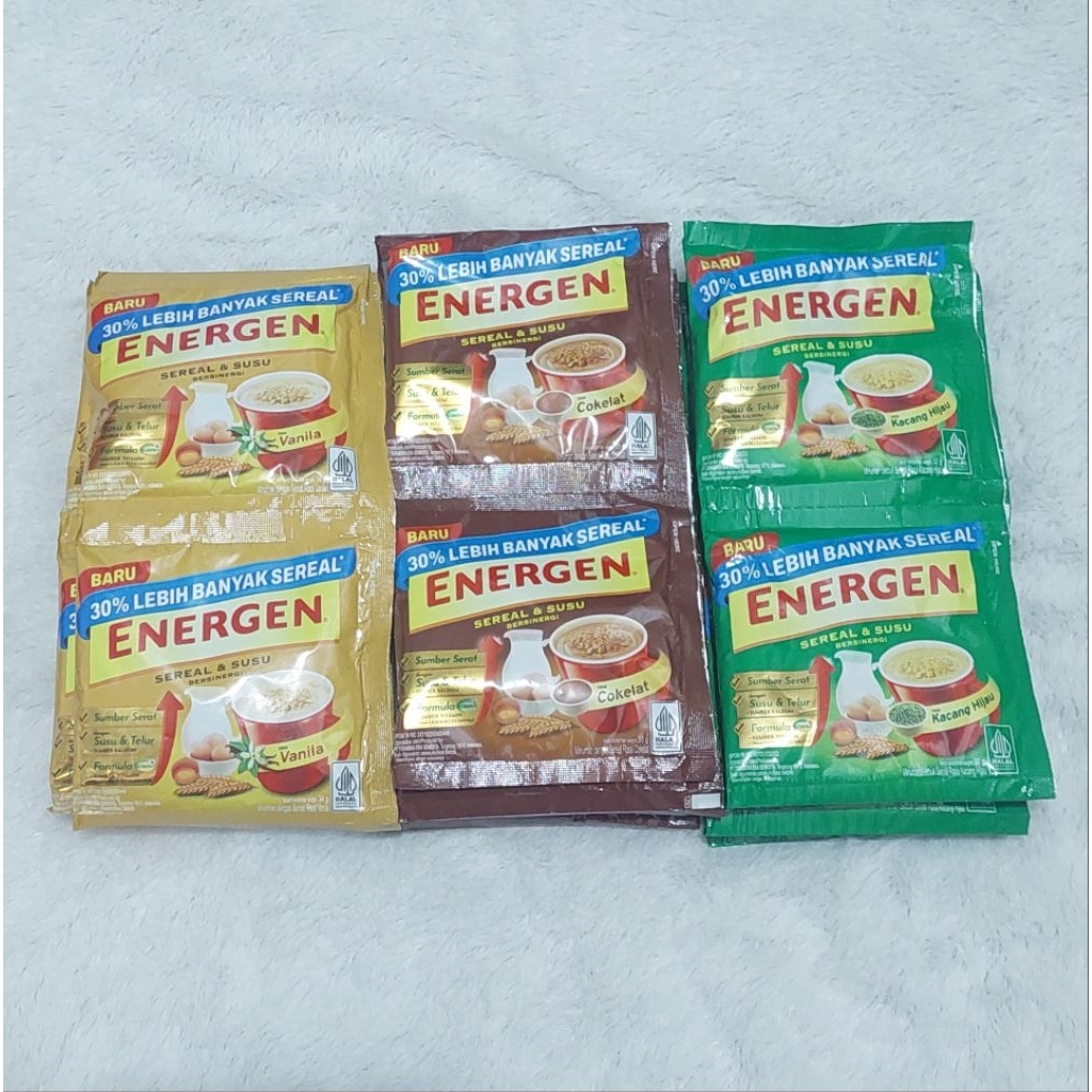 

Energen Sereal Coklat Vanila Kacanghijau 10pcs