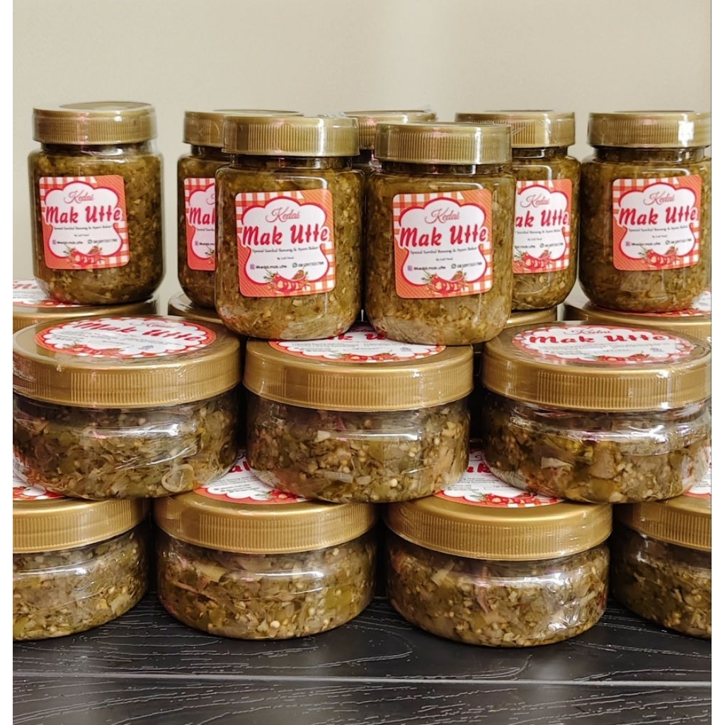 

Sambal Cumi Asin Cabe Hijau Mak Utte 200ml New ***Wadah Tabung