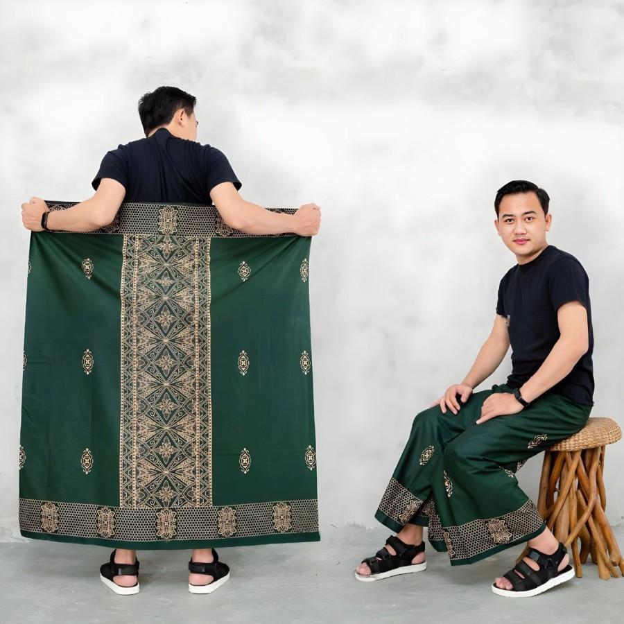 Sarung Batik Santri Pria Dewasa Motif Balimun Putih Batik Pekalongan Tidak Luntur Bahan Rayon
