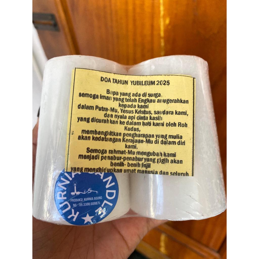 PROMO LILIN YUBELIUM / LILIN GELAS KECIL / LILIN DOA KATOLIK 8 CM / LILIN ALTAR / LILIN GELAS/ LILIN