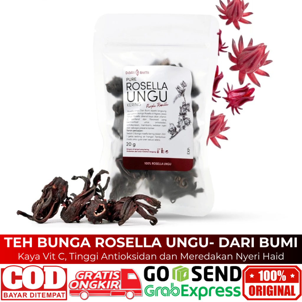 

Bunga Rosella Ungu 20 Gram Teh Herbal Alami Dari Bumi