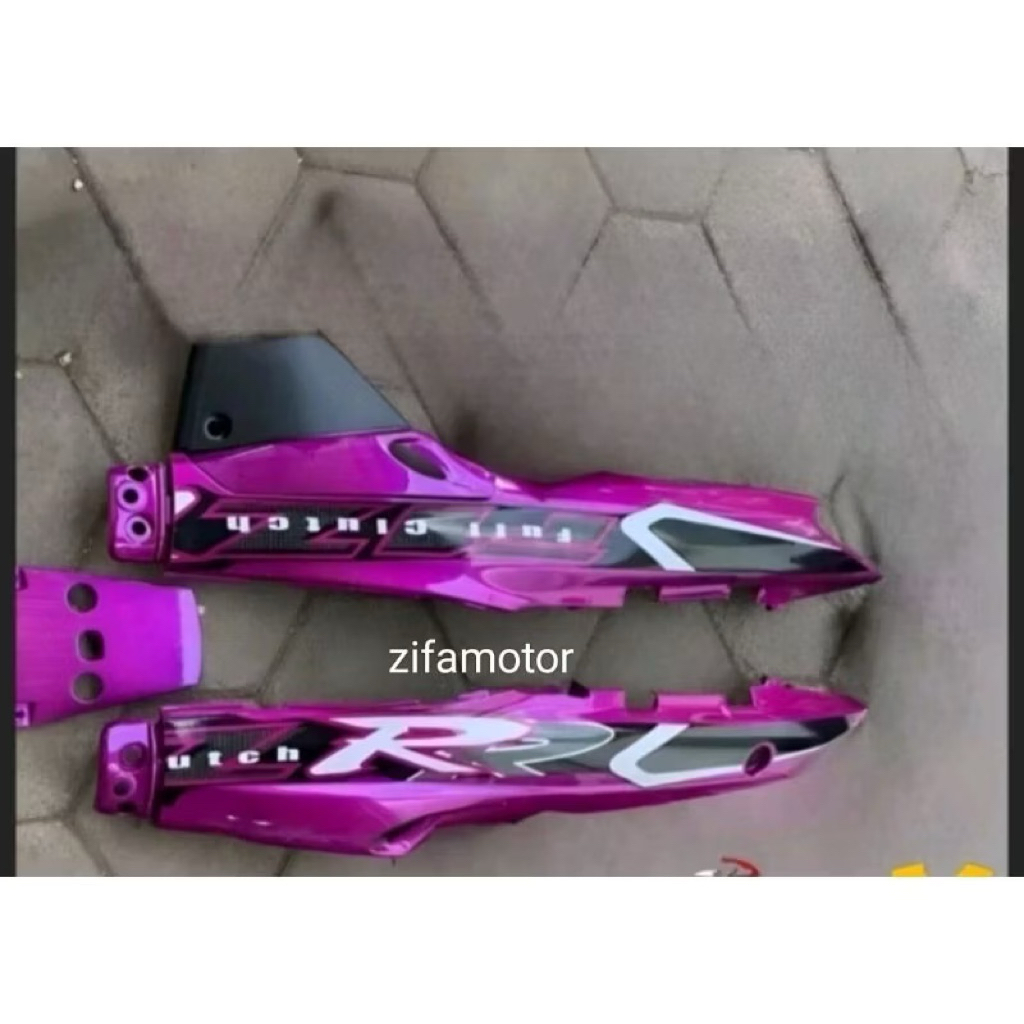 cover body belakang fizr body kanan kiri set box aki set pad ( body warna ungu ) set striping hitam 