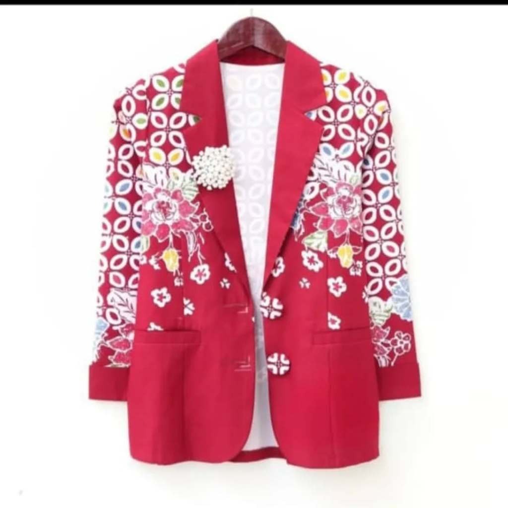 Bleser Batik Kerja Merah