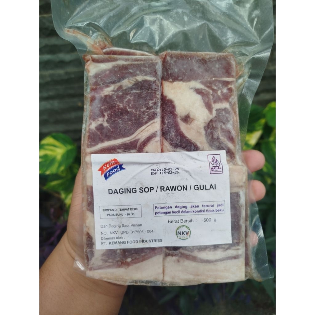 

Kemfood Daging Sapi Sop/ Rawon/Gulai Kemasan 500gram