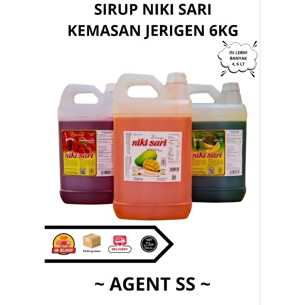 

Sirup NIKISARI kemasan jerigen 6kg isi lebih banyak lebih murah lebih ekonomis