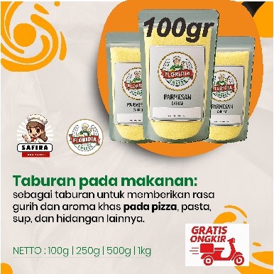 

Keju Parmesan Floridia [100gr] | Keju Asli Australia | Topping Pasta & Pizza