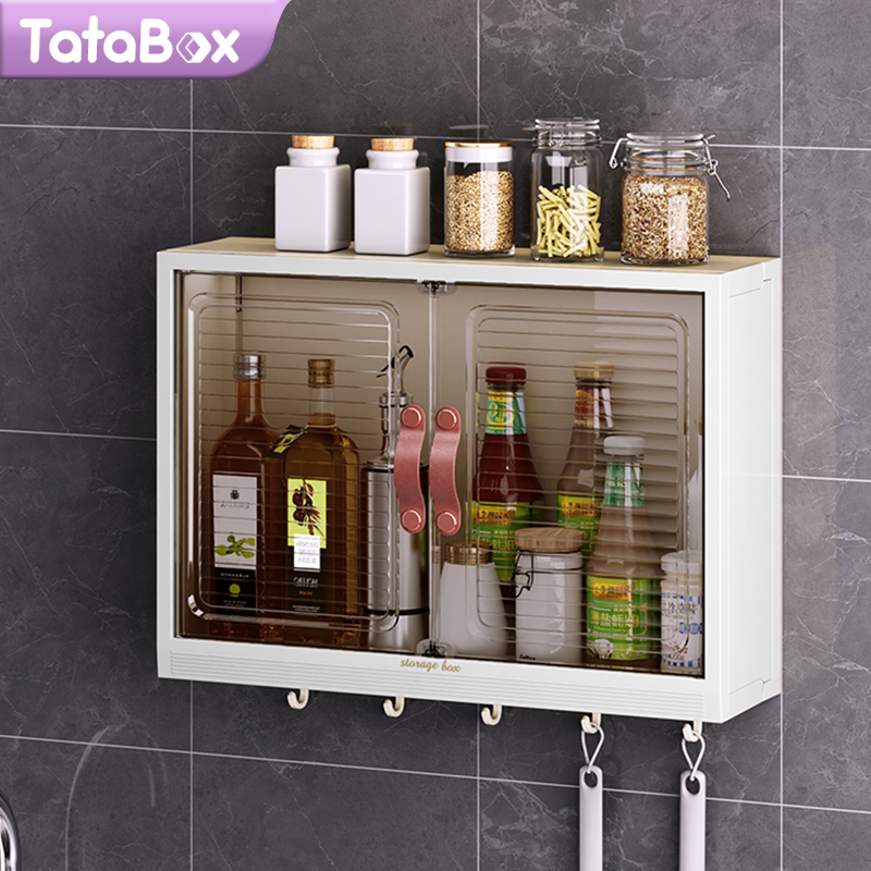 Rak Dapur Gantung Plastik Lemari Dinding Dapur Rak Bumbu Dapur Dinding Lemari Dapur Minimalis