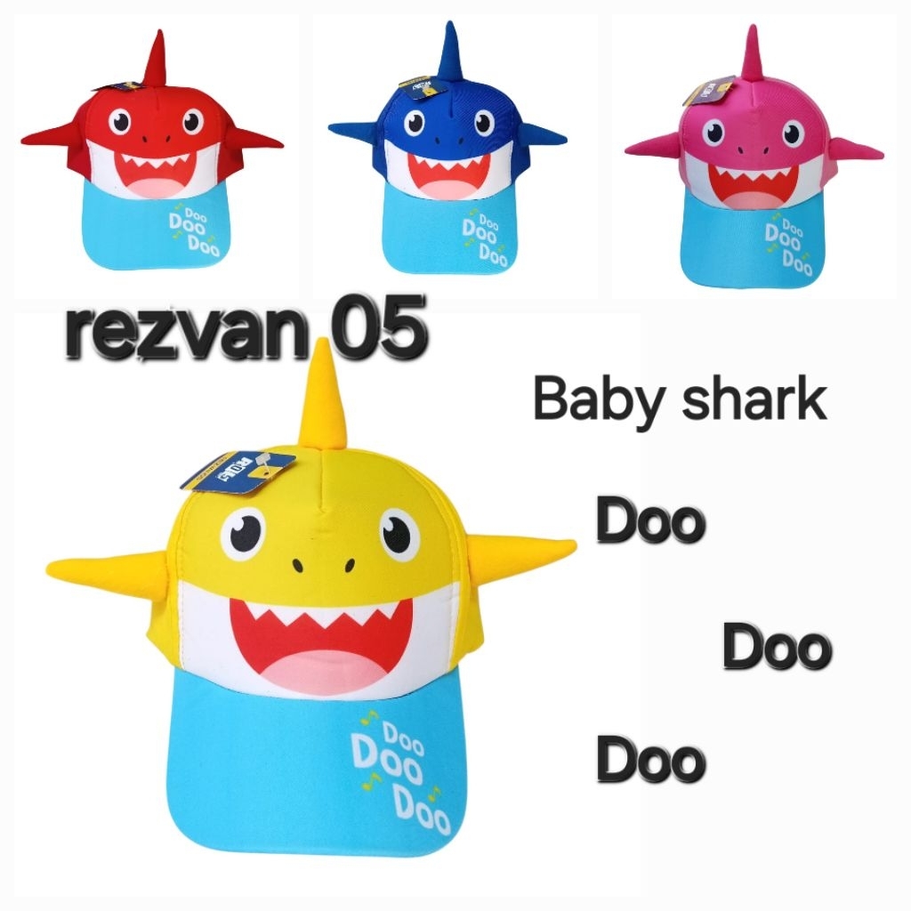 Topi Anak Baby Shark/Topi anak tanduk lucu laki-laki & perempuan
