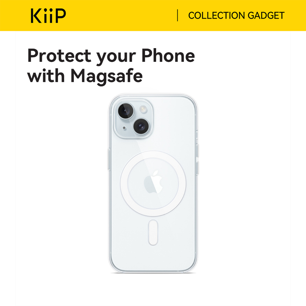 KiiP Wireless Casing Iphone 15 Magnetic Apple Magsafe Silicone Phone Case