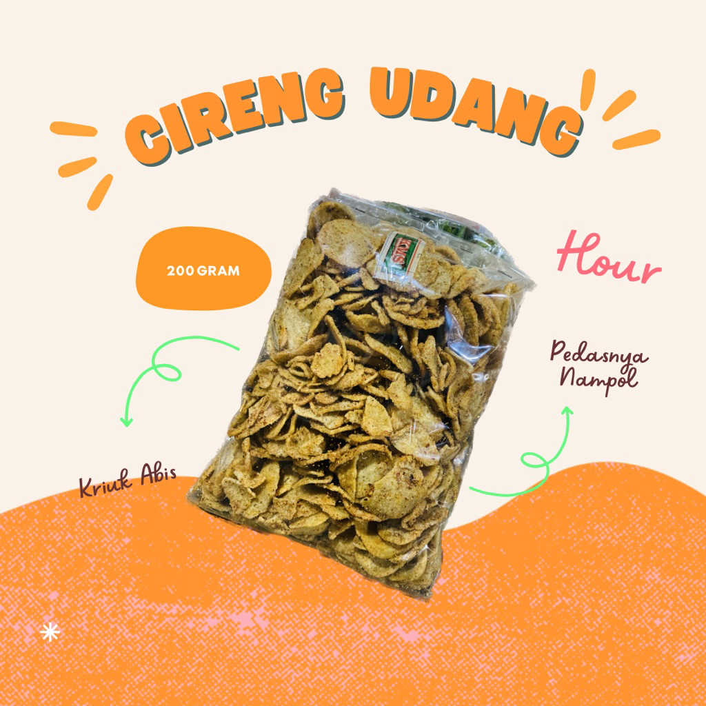 

Cireng Udang ikan tongkol pedas dan ori 200 gram