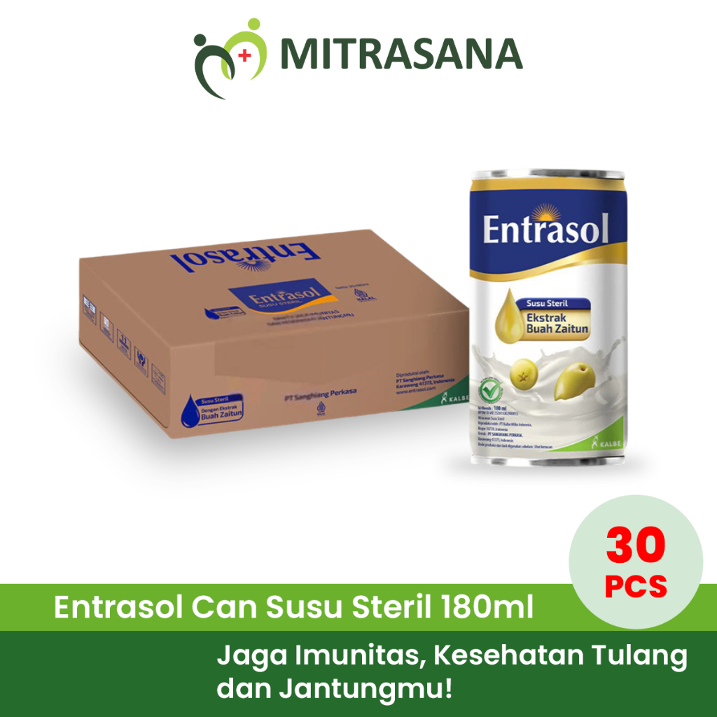 

Carton Box (30pcs) Entrasol Can Susu Steril 180ml