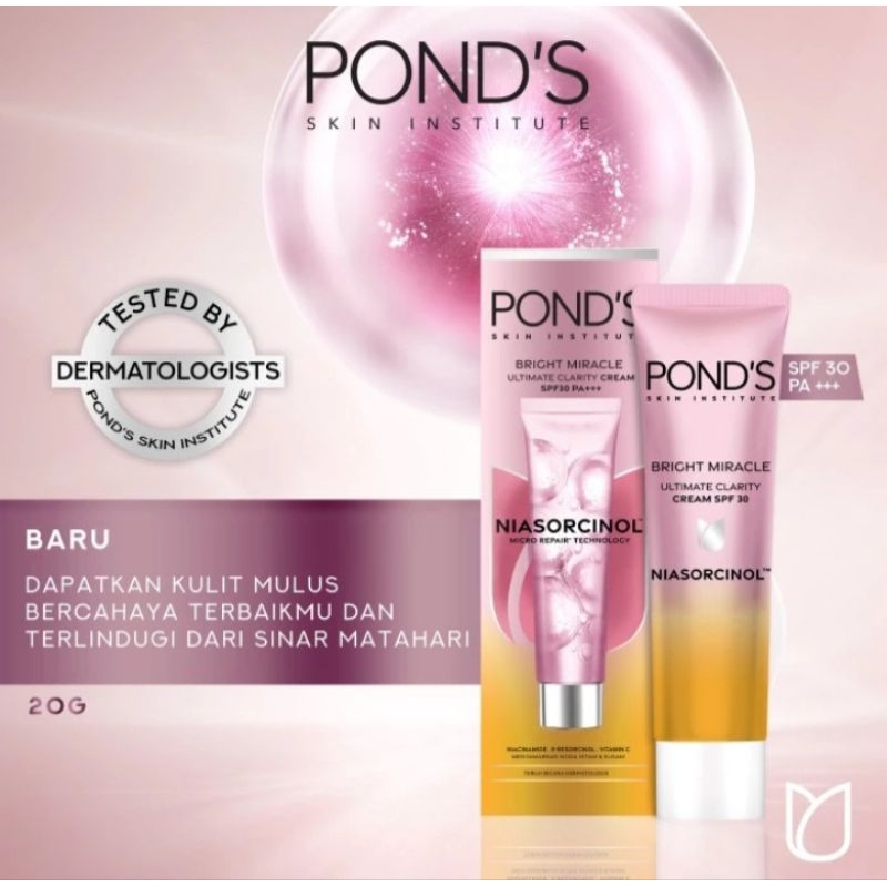 ponds bright beauty serum day cream 20g spf 30pa +++/ ponds serum day cream