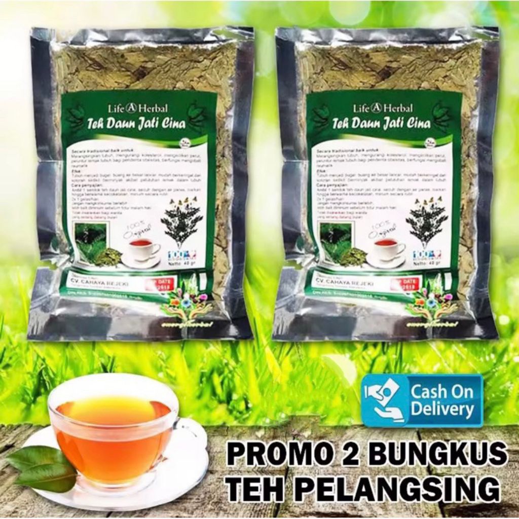 

teh daun jati cina pelansing herbal