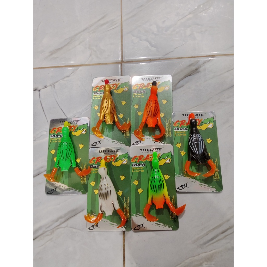 Utecate Crazy Duck Softlure 30mm | Floating | 360° Propeller | Umpan Gabus & Predator