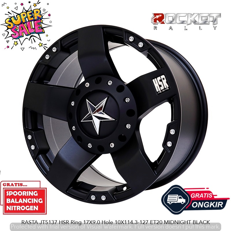 JUAL VELG MOBIL INNOVA XPANDER TERIOS OUTLANDER JUKE RUSH HSR RASTA RING 17 LEBAR 9 RATA