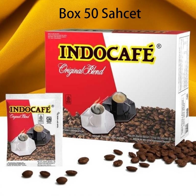 

INDOCAFE Original Blend 50 sachet 2 gr - Box kopi bubuk tanpa ampas