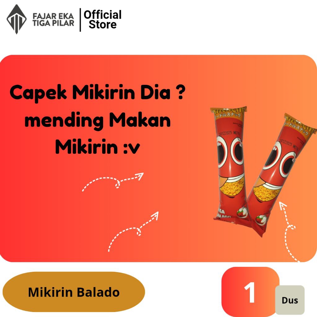 

MIE SNACK MIKIRIN – Rasa Balado (Crunchy & Gurih Banget!)