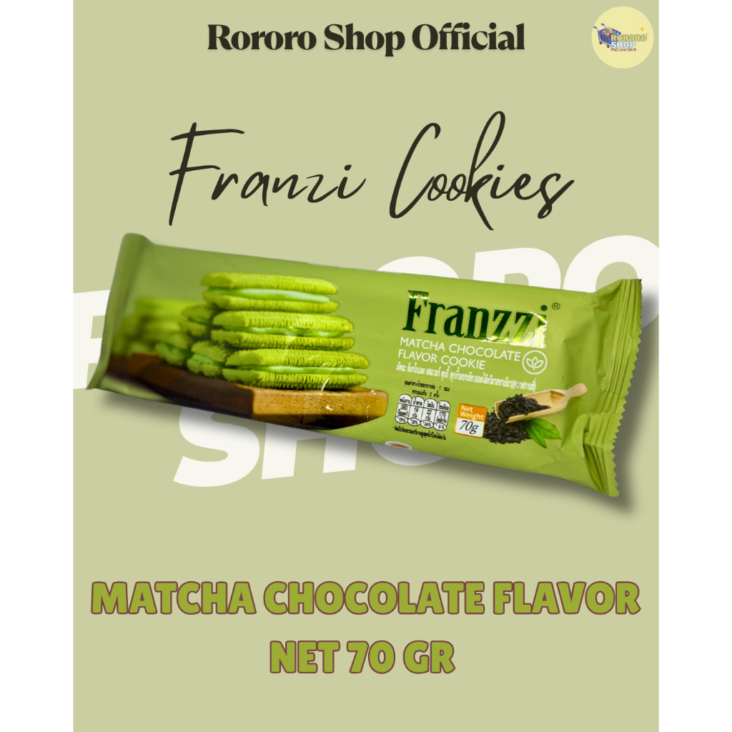 

Franzzi Flavored Cookies 70gr – Biskuit Lumer Isi Krim Lucu & Lezat! (Matcha, Strawberry Velvet, Yogurt, Cheese, Cokelat, Vanilla)