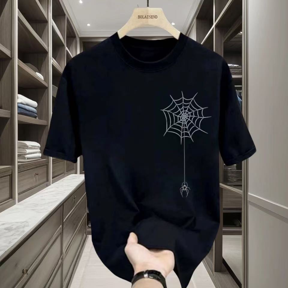 【COD]Chrome Hearts Kaos Oblong Lengan Pendek Kupu-kupu Katun Murni Setengah Lengan Model Pasangan Or