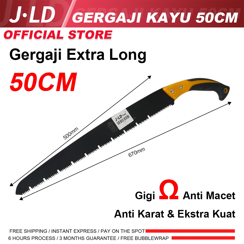 JLD 50CM Gergaji  Extra Long  Gergaji Super Panjang Multi Fungsi dengan Gigi Ω & Baja Mangan Import 