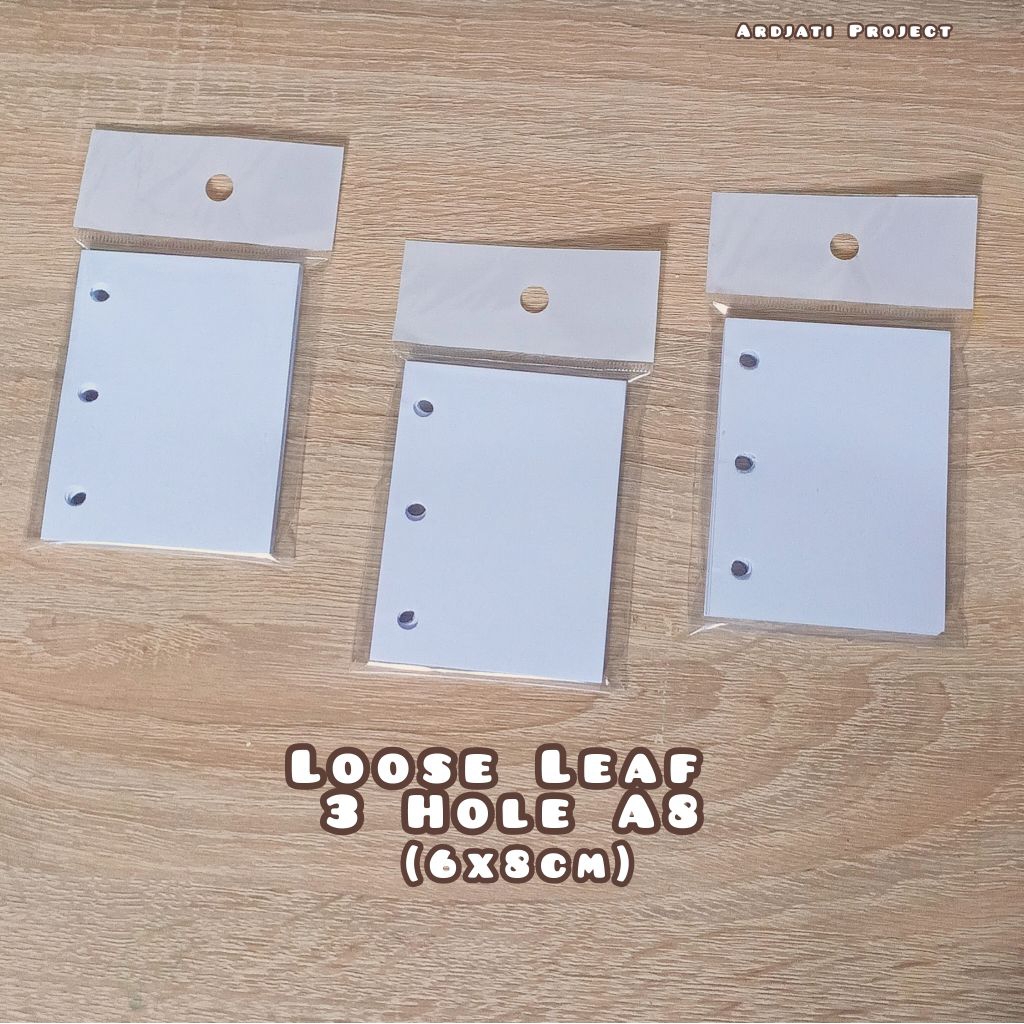 

Loose Leaf Mini 3 Hole A8 | Kertas Isi Binder Mini 50 Lembar Ukuran 6 x 8 cm