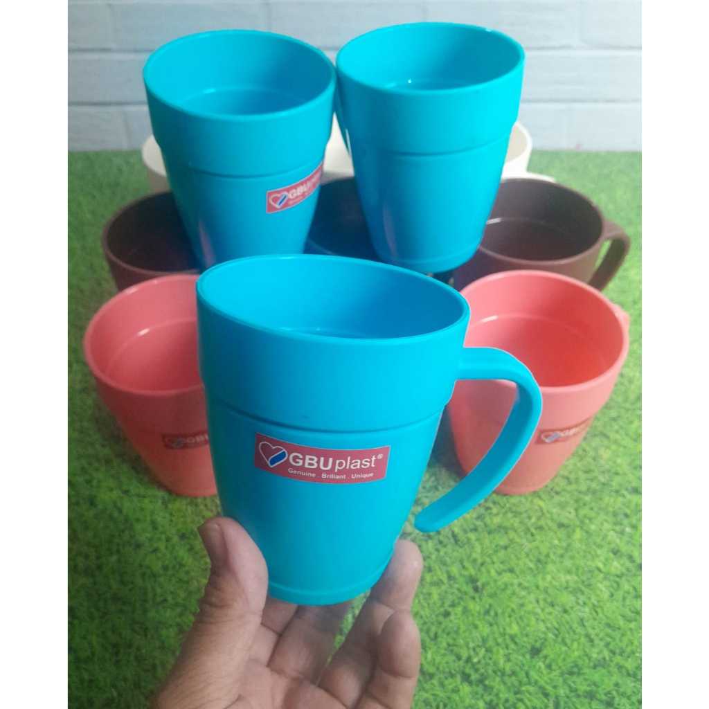 Cangkir 1 Lusin isi 12 pcs Gelas Cangkir Kopi  Teh Sedang Warna Set 12 pcs Cangkir Plastik Tebal Cod