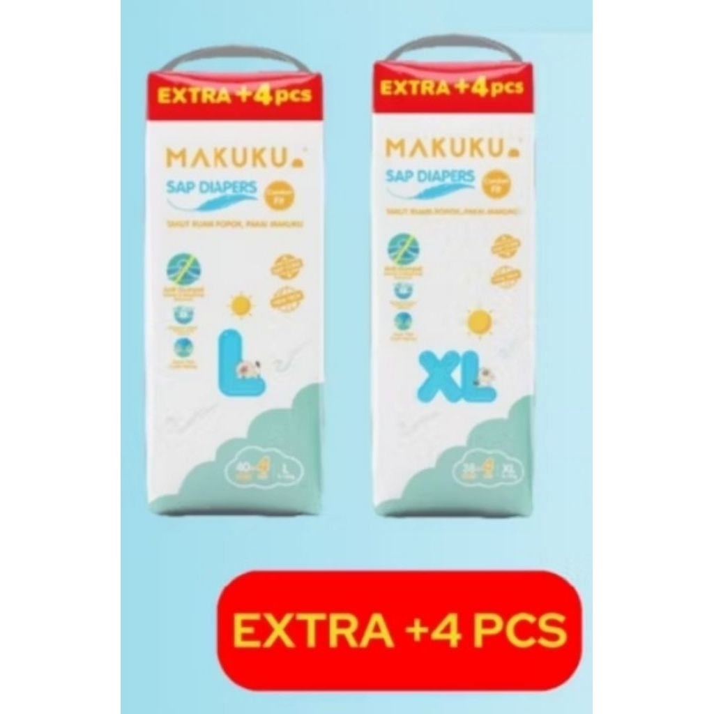 MAKUKU COMFORT FIT L40+4 XL38+4 POPOK MAKUKU DIAPERS
