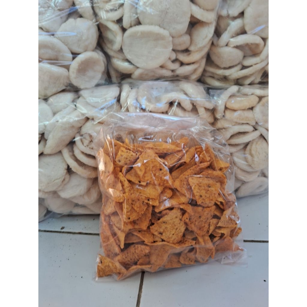 

Kerupuk Tortila chips jagung kiloan 250 gram