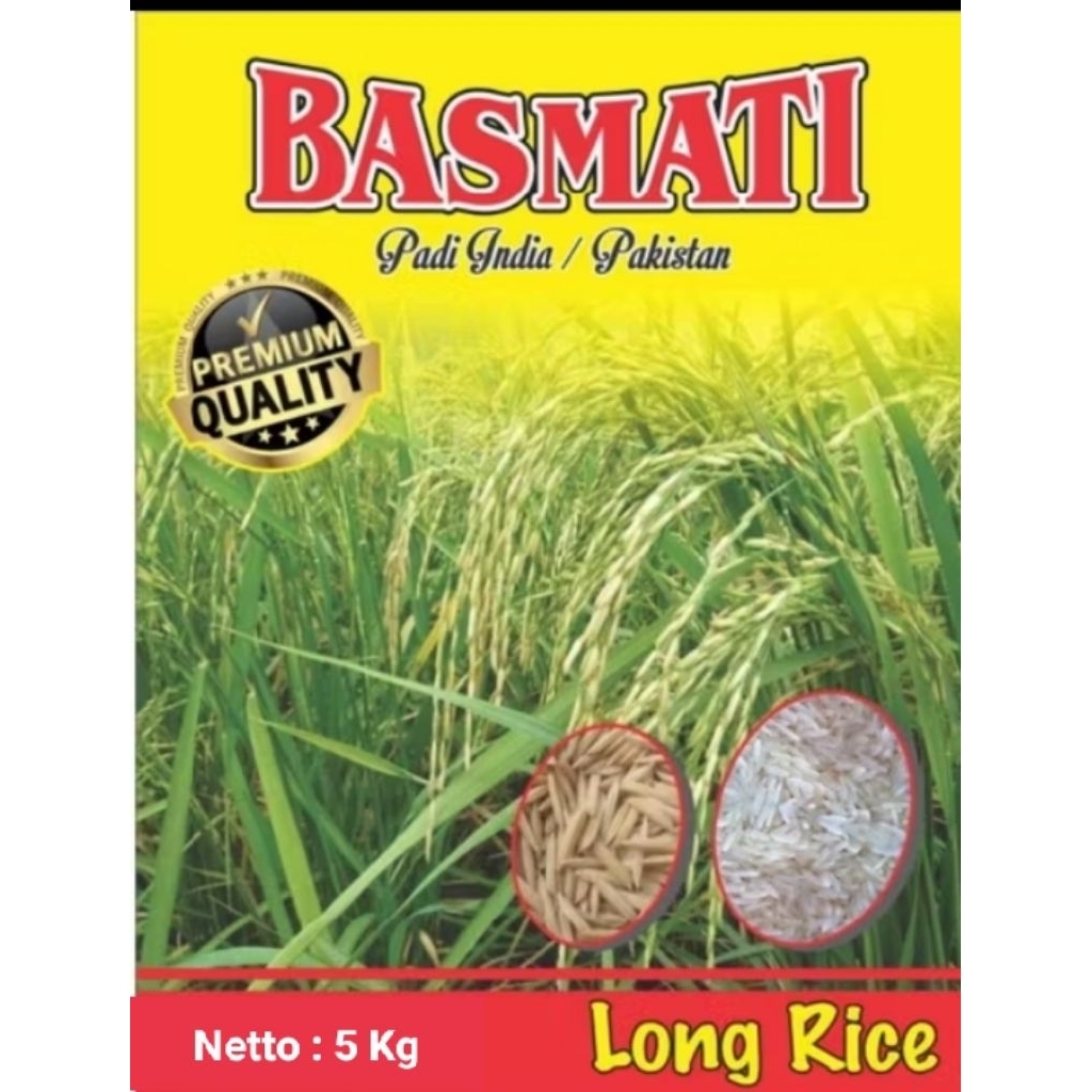 Benih bibit padi Basmati kemasan 5 Kg