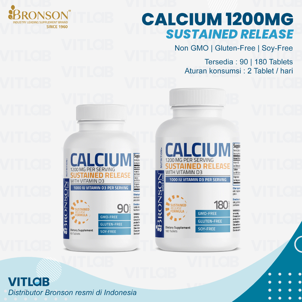 BRONSON Calcium 1200 MG + Vitamin D & Magnesium / Magnesium