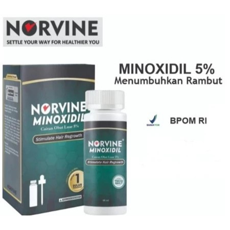 Norvine (Minoxidil 5%) Cairan 60 mL Botol - Penumbuh Rambut