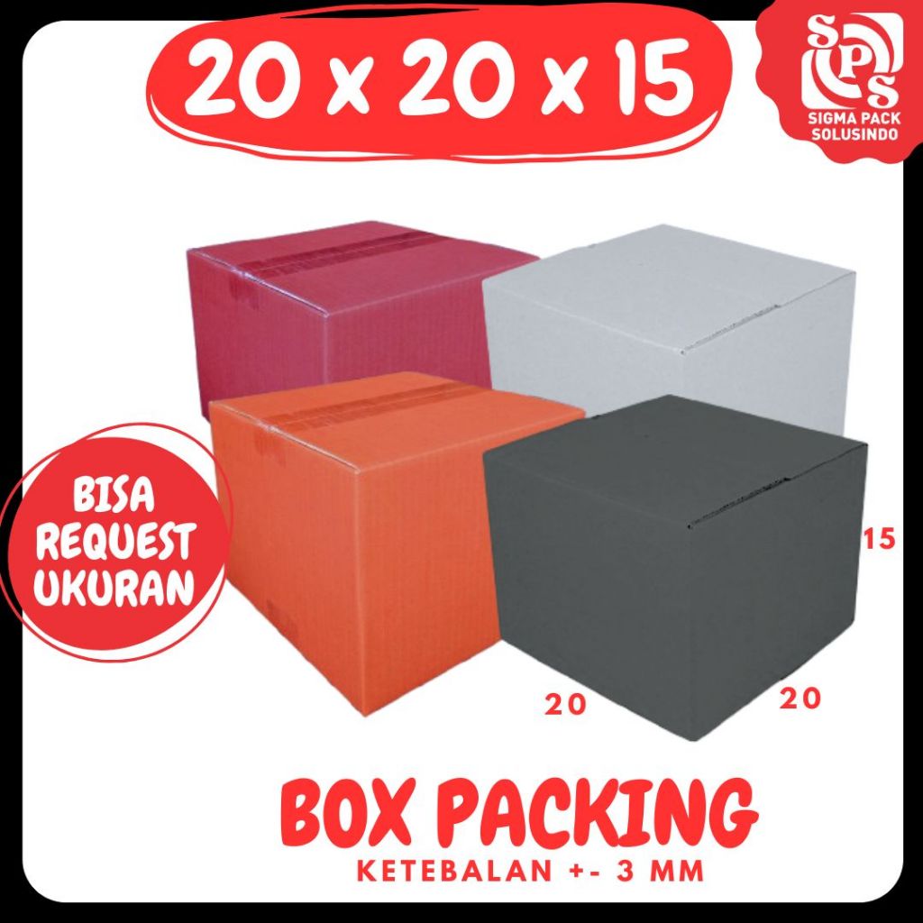 

kardus 20x20x15 warna Kardus Packing Madu Box Topi Box Kotak Kardus Packing zigma shop
