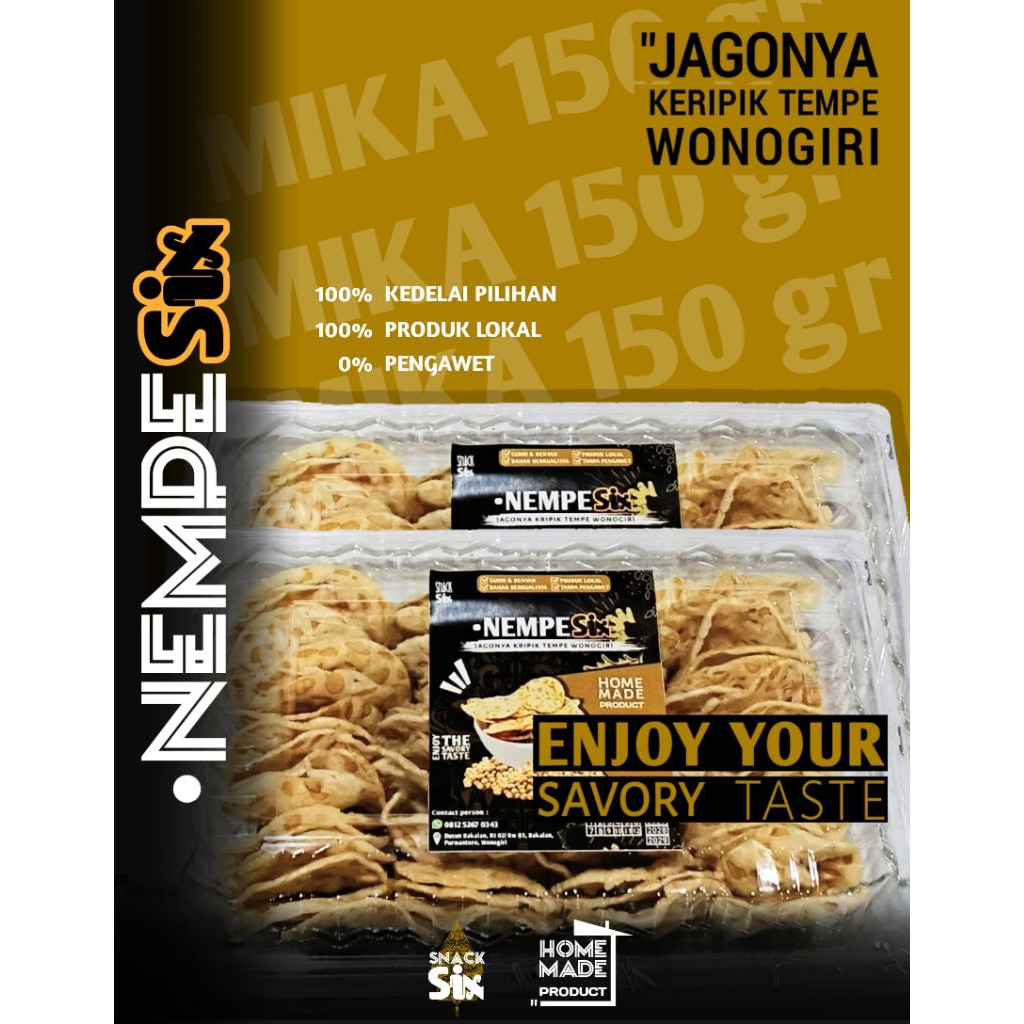 

NEMPESix | Keripik tempe sagu premium 150 gr