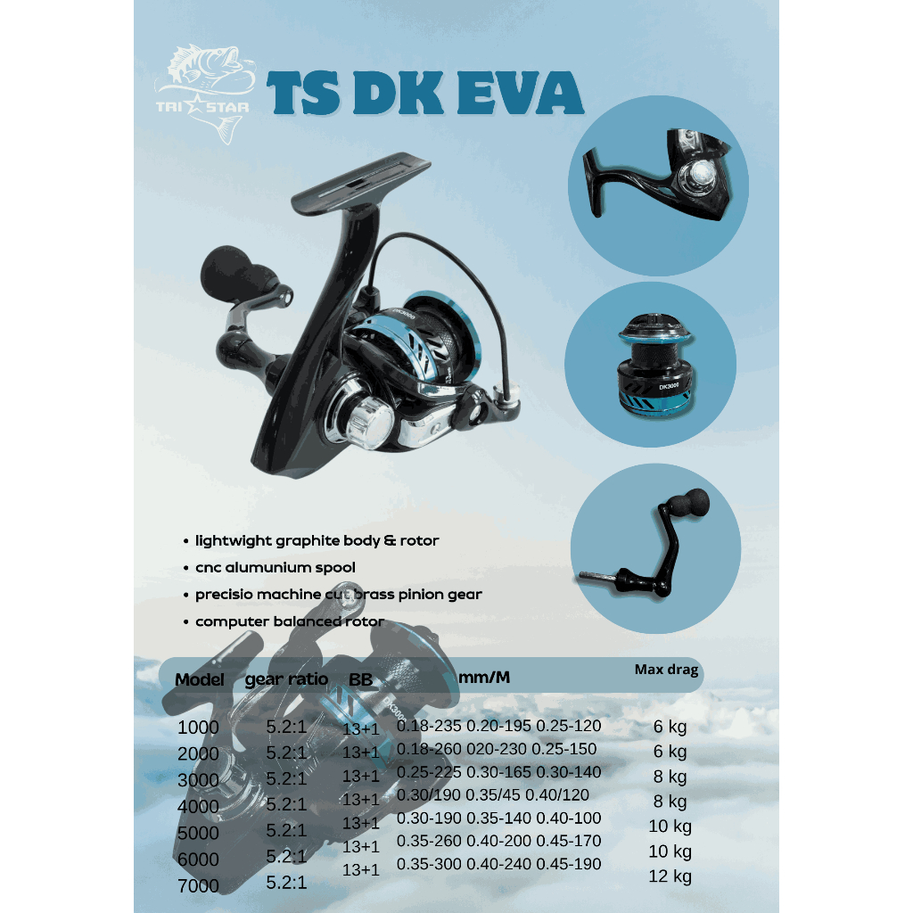 Reel Pancing Full Metal , Fishing Reel DK , Spinning Reel DK 1000 2000 3000 4000 DENGAN HARGA TERJAN