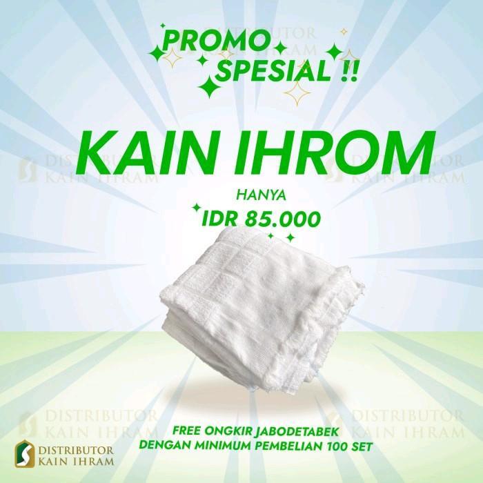 Kain Ihram Pria Standar Dewasa | Kain Ihram Laki-laki | Ihram Perlengkapan Haji Umroh