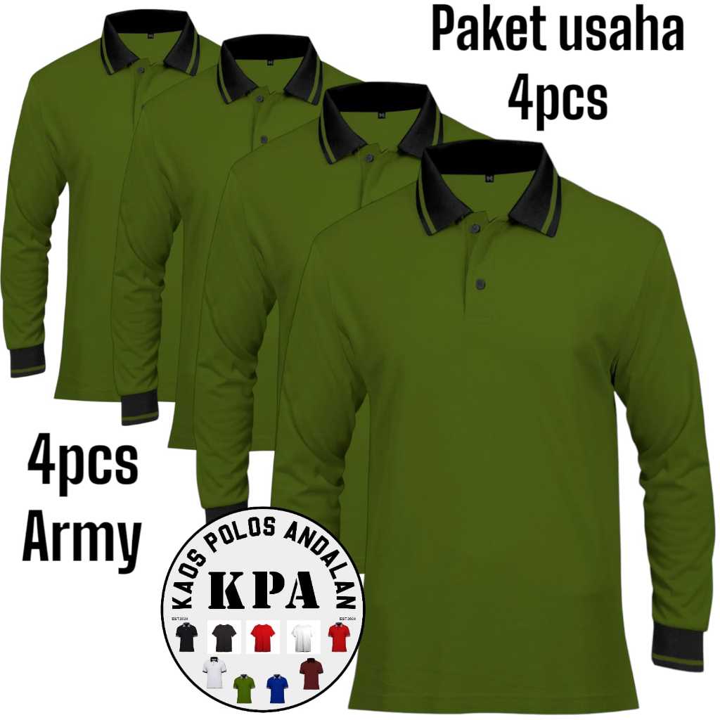 KAOSPOLOSANDALAN/t-shirt/kaos polo polos lengan panjang/pria wanita/kaos polo/polos