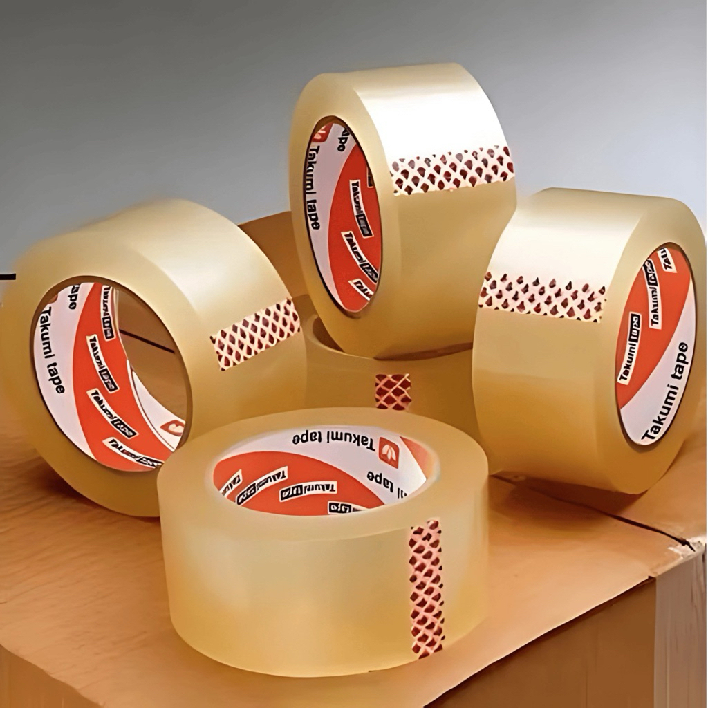 

1 DUS ISI 72 Pcs/roll Takumi Tape LAKBAN BENING 45 MM x 100 YARD 2" 2 INCH Super Clear Kualiti Terbaik Lakban 100 Yard Solatip