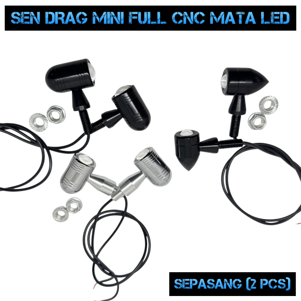 SALE ! Sein Mini Drag Laser Yellow Lampu Sen Mini Laser Full cnc Universal HARGA SEPASANG cocok