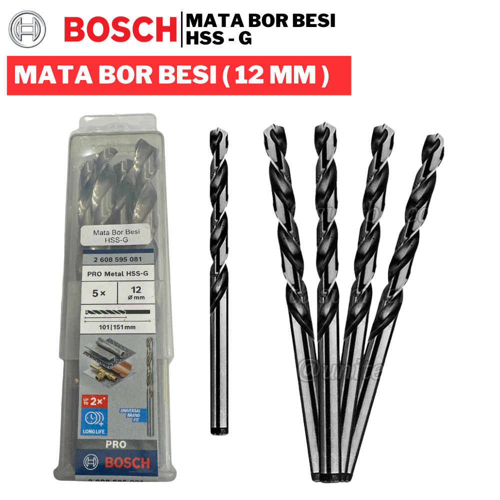 BOSCH MATA BOR BESI HSS BOSCH 12 MM BOSCH MATA BOR BESI ASLI BOSCH HSS 12MM