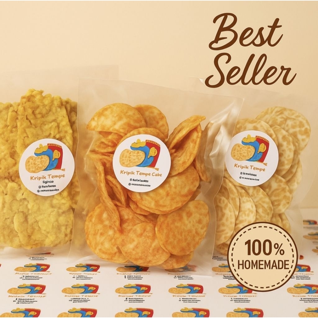 

Kripik Tempe Pedas Manis kemasan 500 gr