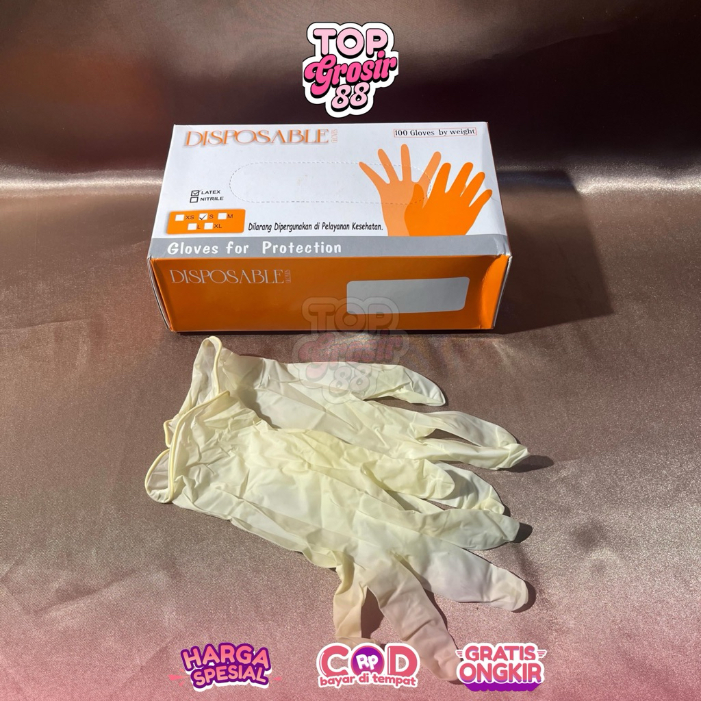 Sarung Tangan Latex Examination Safegloves Glove Latex Hanscoon Latex 100 Pcs | Sarung Tangan keseha