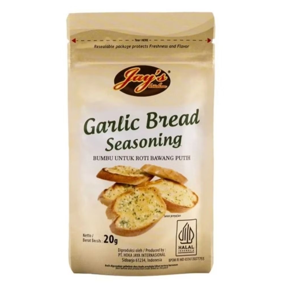 

Jay's Kitchen Garlic Bread Seasoning Bumbu Bawang Putih untuk Roti 20 g