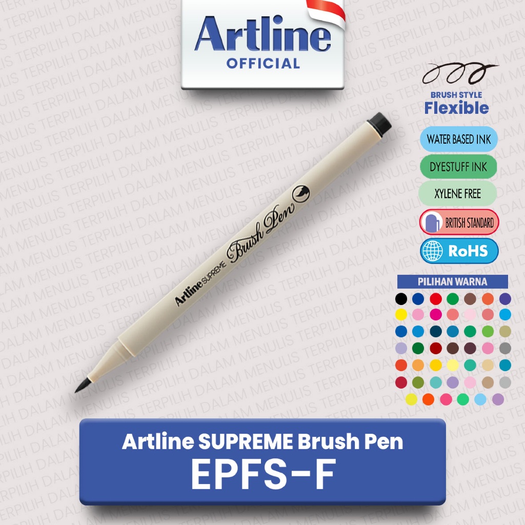 

[PCS] ARTLINE Supreme Brush Pen EPFS-F Spidol Kuas Banyak Warna