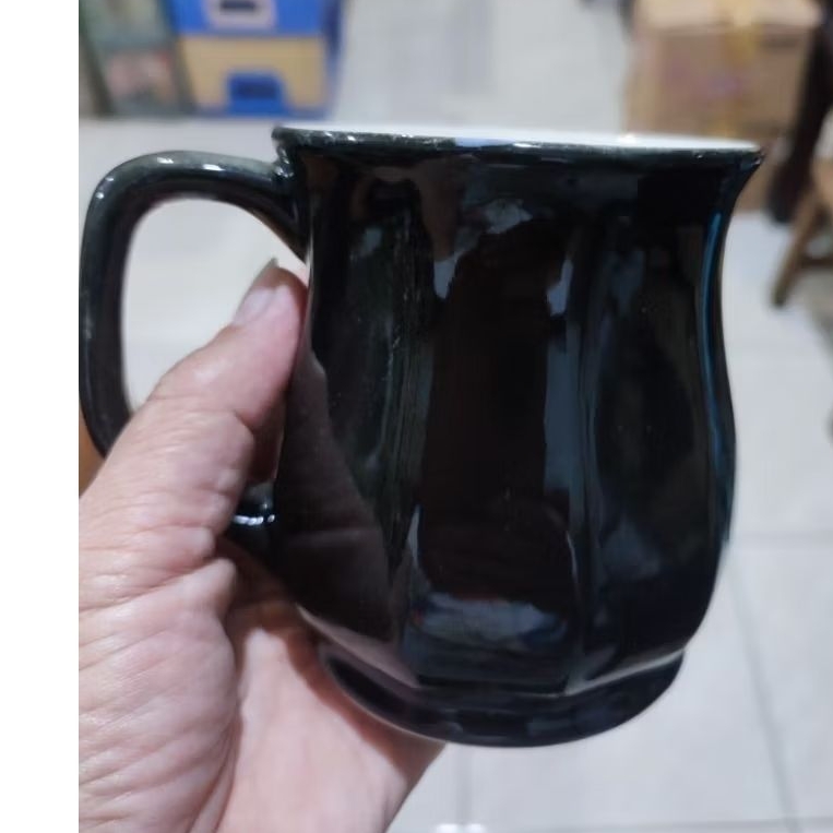 Mug gagang hitam polos